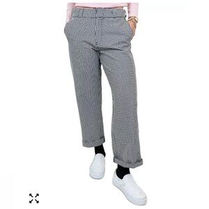 Dickies  Black and White gingham cropped Pants